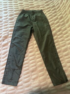 Alo Yoga Women’s Olive Green Snap-Front Track Pants Size Small
